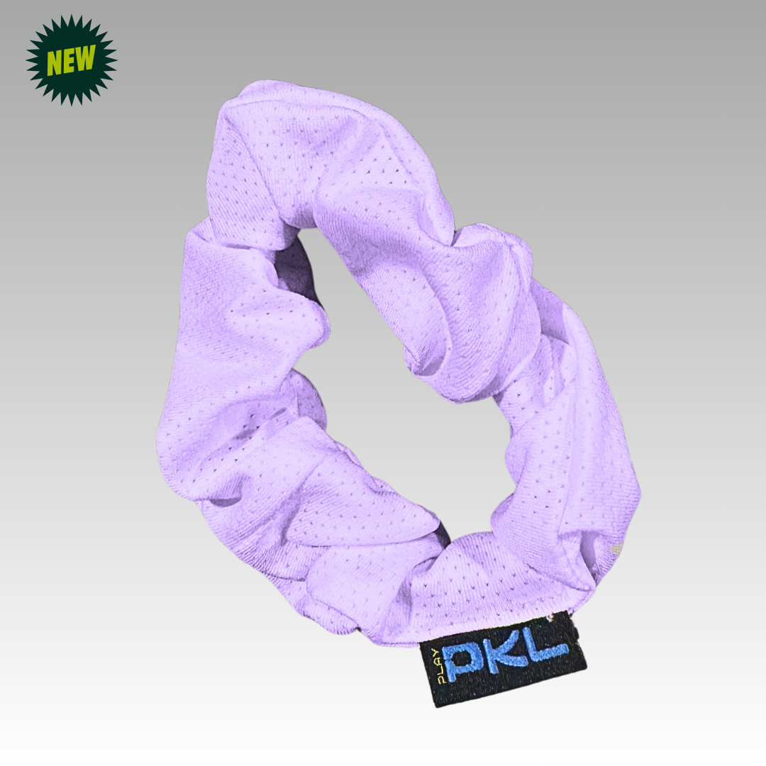 Purple scrunchie