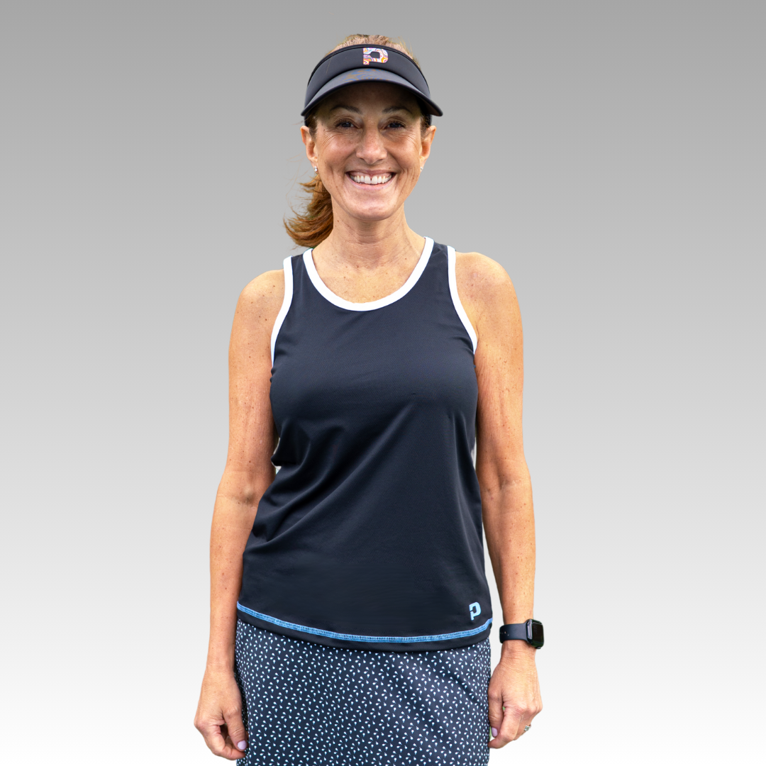 navy tank top