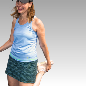 Grenn Confetti Sammy Skort with light blue tank