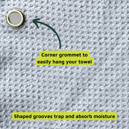 Two-Bounce Towel Grommet and Grooves